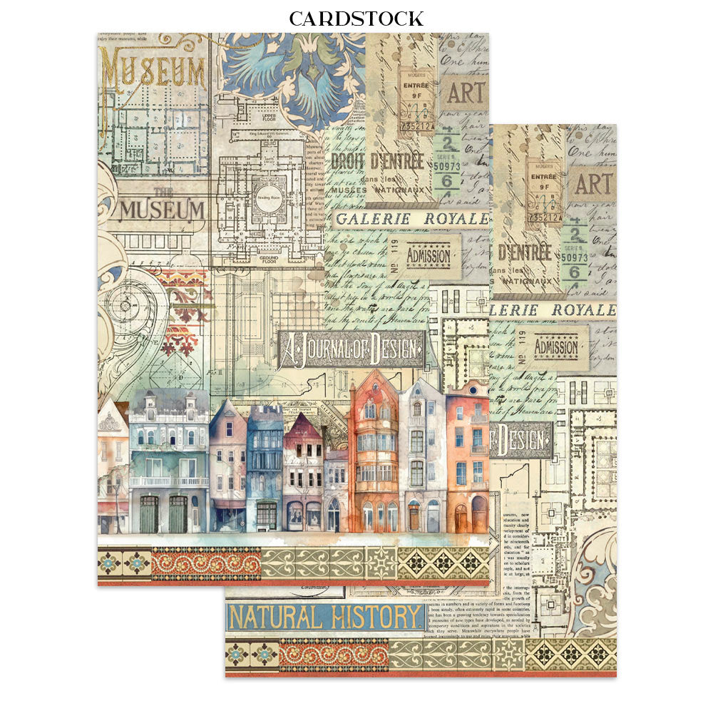 Stamperia Art of Travelling Junk Journal Stickers Backgrounds Cut-Outs (SBJK18)
