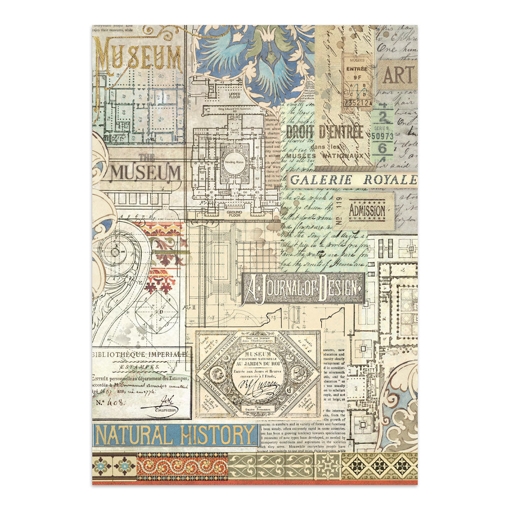 Stamperia Art of Travelling Junk Journal Stickers Backgrounds Cut-Outs (SBJK18)
