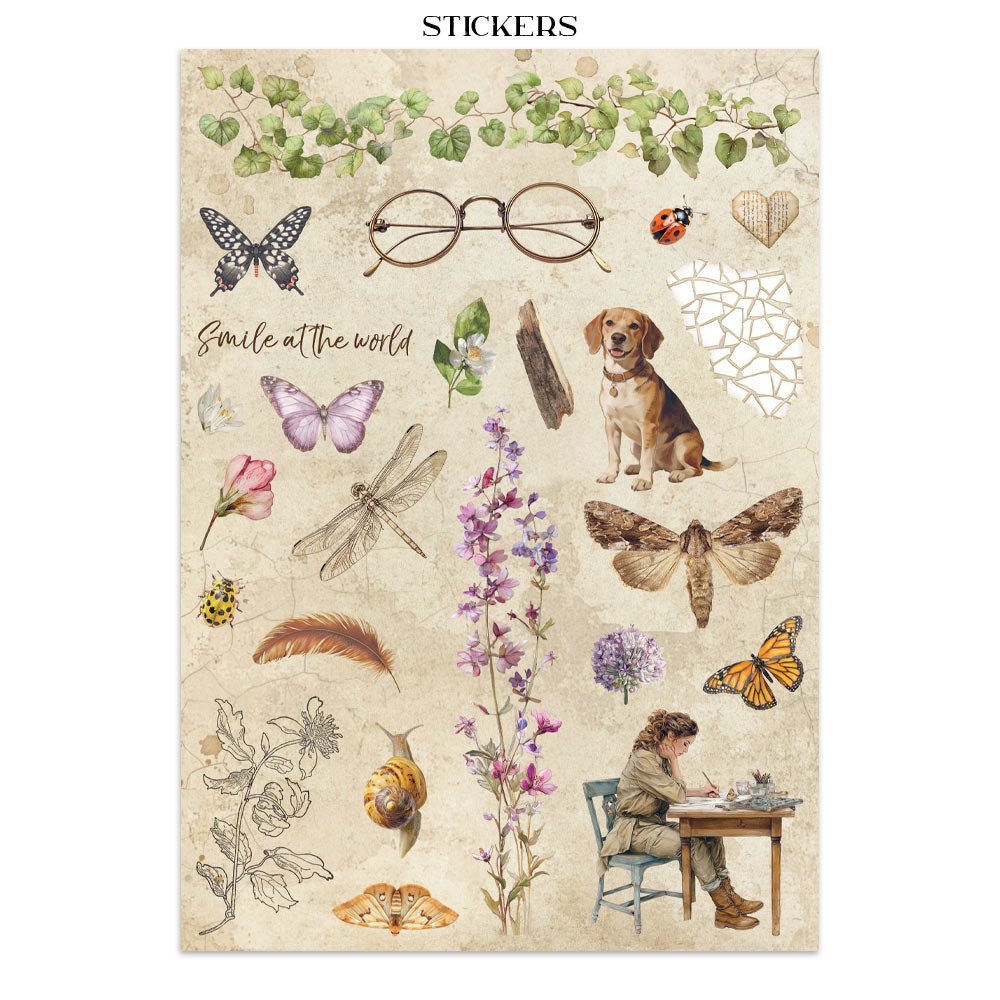 Stamperia All Around Junk Journal Stickers, Backgrounds, Cut-Outs (SBJK20)