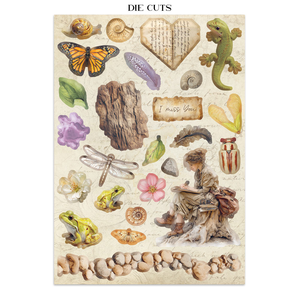 Stamperia All Around Junk Journal Stickers, Backgrounds, Cut-Outs (SBJK20)