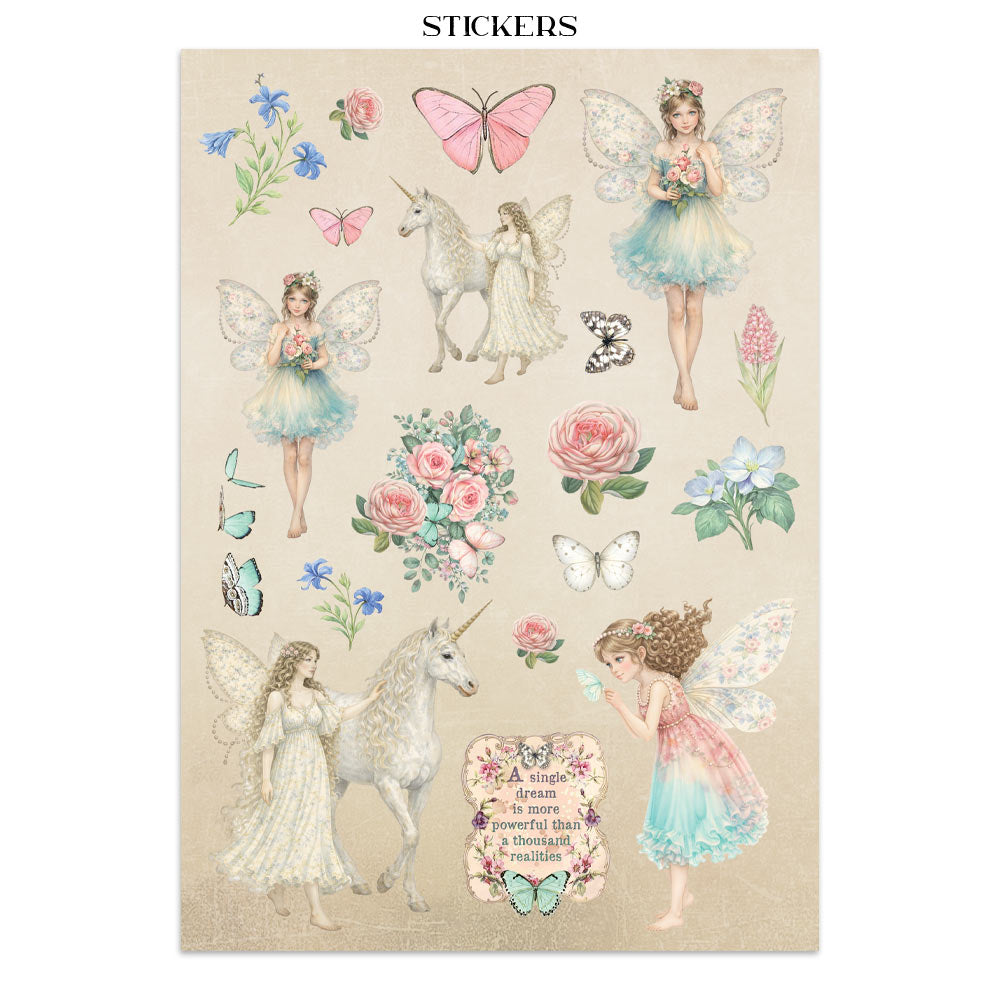 Stamperia Wonderland Junk Journal Stickers, Backgrounds, Cut-Outs (SBJK21)
