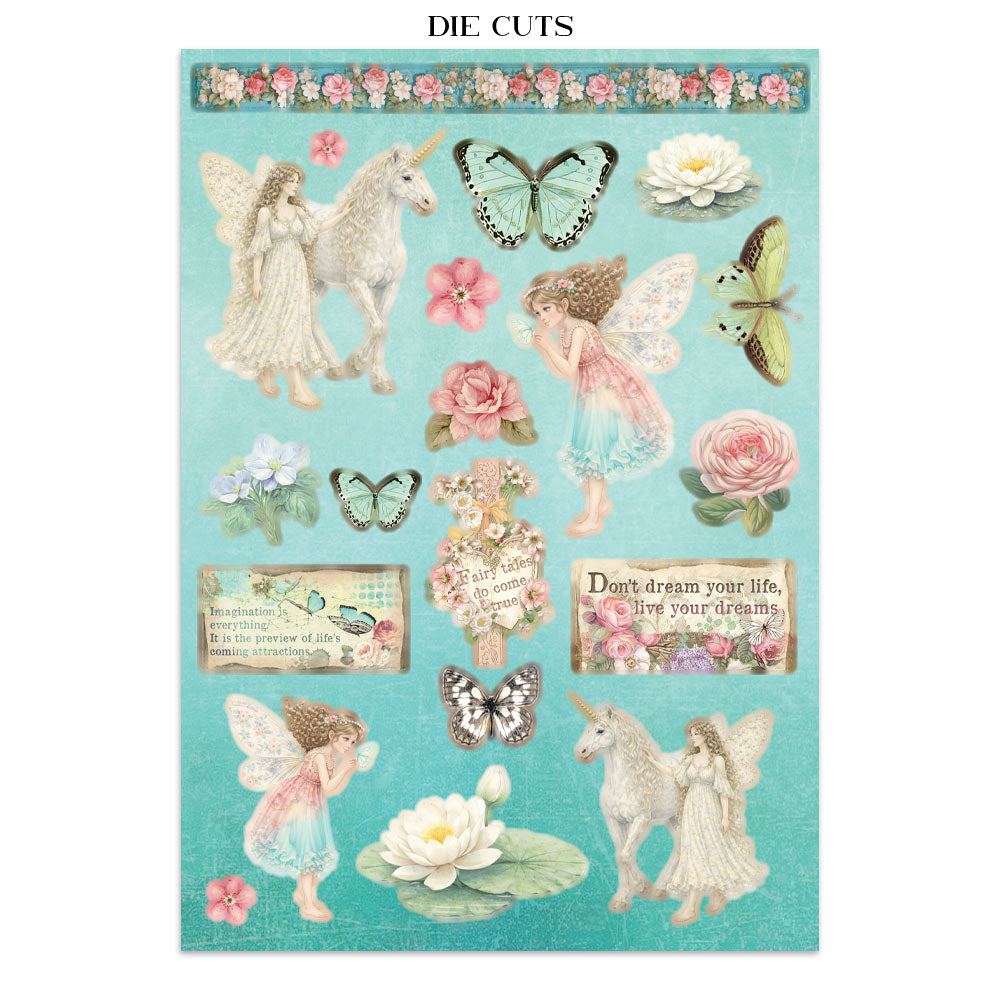 Stamperia Wonderland Junk Journal Stickers, Backgrounds, Cut-Outs (SBJK21)