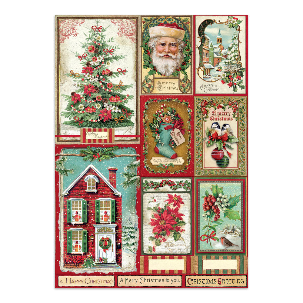 Stamperia Classic Christmas Junk Journal Stickers, Backgrounds and Cut-Outs - SBJK23