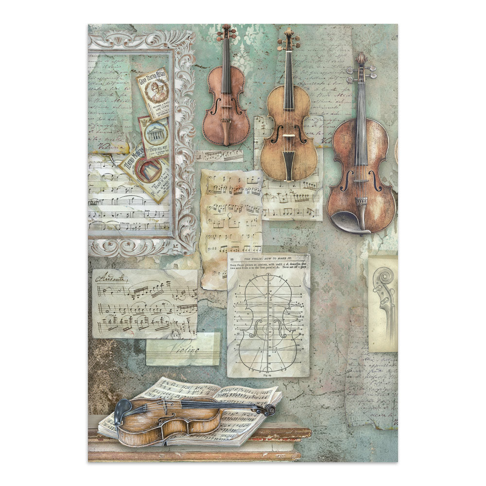 Stamperia Symphony Junk Journal Stickers, Backgrounds, Cut-Outs by Sara Alcobendas (SBJK24)
