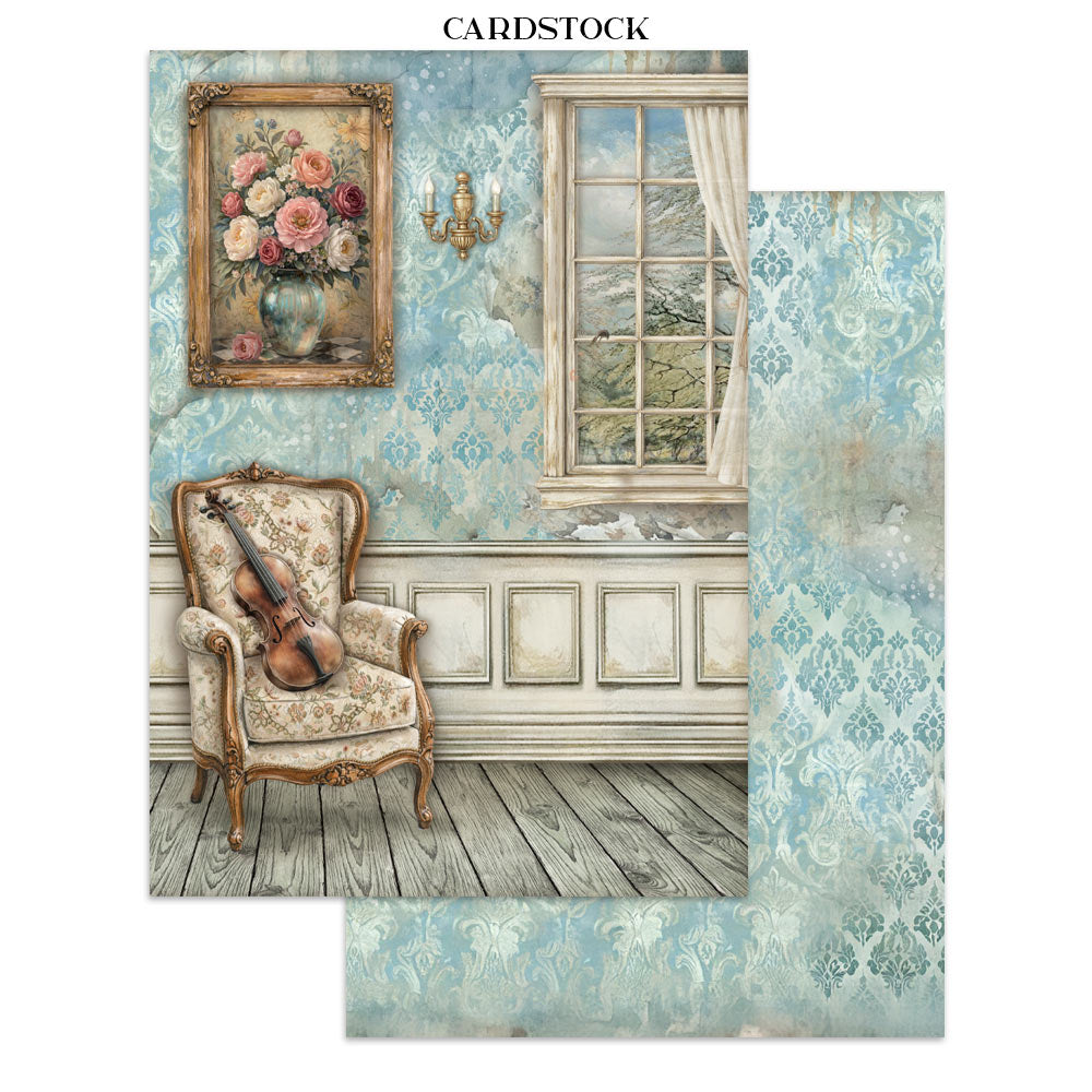 Stamperia Symphony Junk Journal Stickers, Backgrounds, Cut-Outs by Sara Alcobendas (SBJK24)