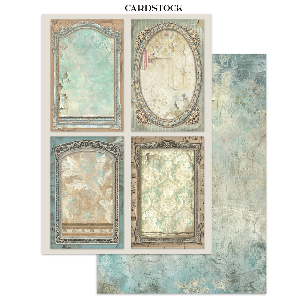 Stamperia Symphony Junk Journal Stickers, Backgrounds, Cut-Outs by Sara Alcobendas (SBJK24)