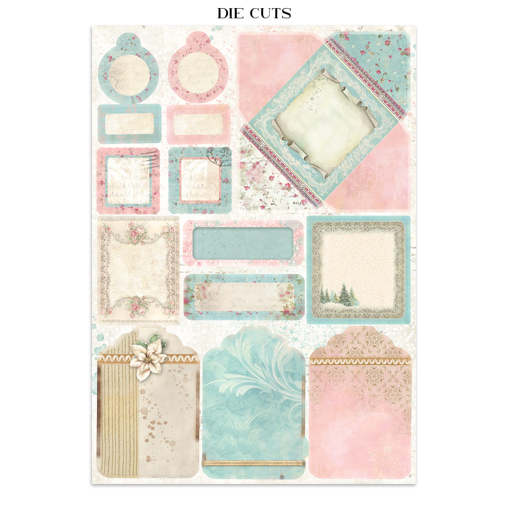 Stamperia Winter Magic Junk Journal Stickers, Backgrounds and Cut-Outs - SBJK25