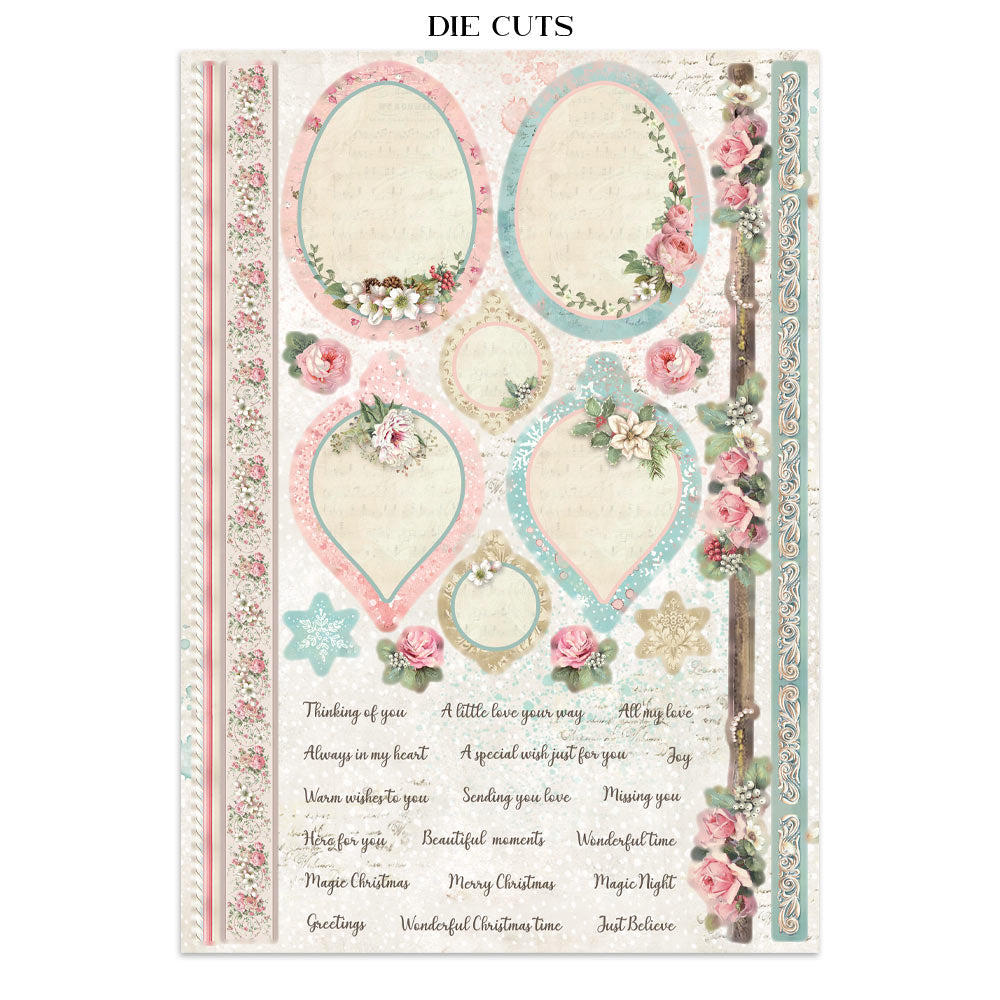 Stamperia Winter Magic Junk Journal Stickers, Backgrounds and Cut-Outs - SBJK25