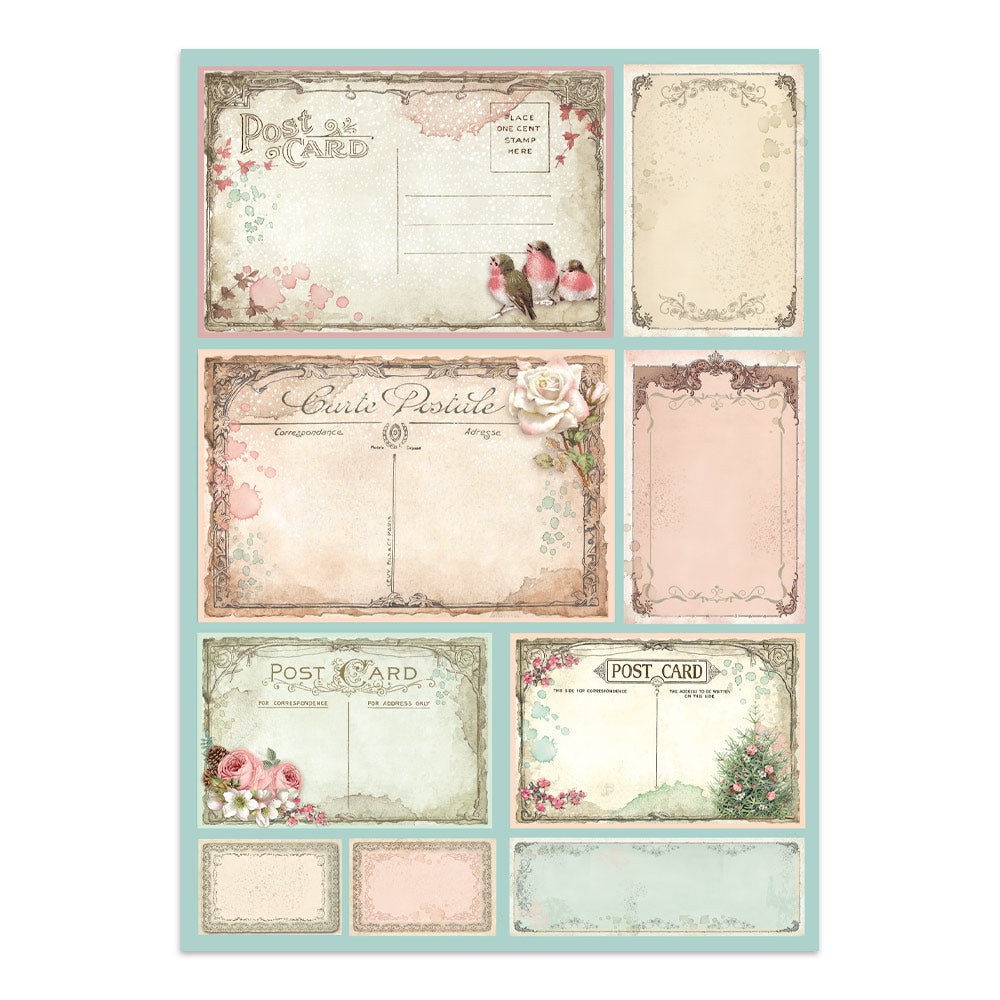 Stamperia Winter Magic Junk Journal Stickers, Backgrounds and Cut-Outs - SBJK25