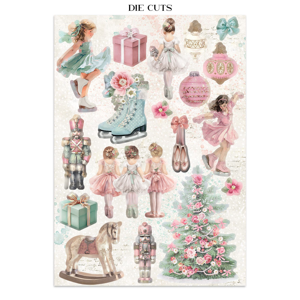 Stamperia Winter Magic Junk Journal Stickers, Backgrounds and Cut-Outs - SBJK25