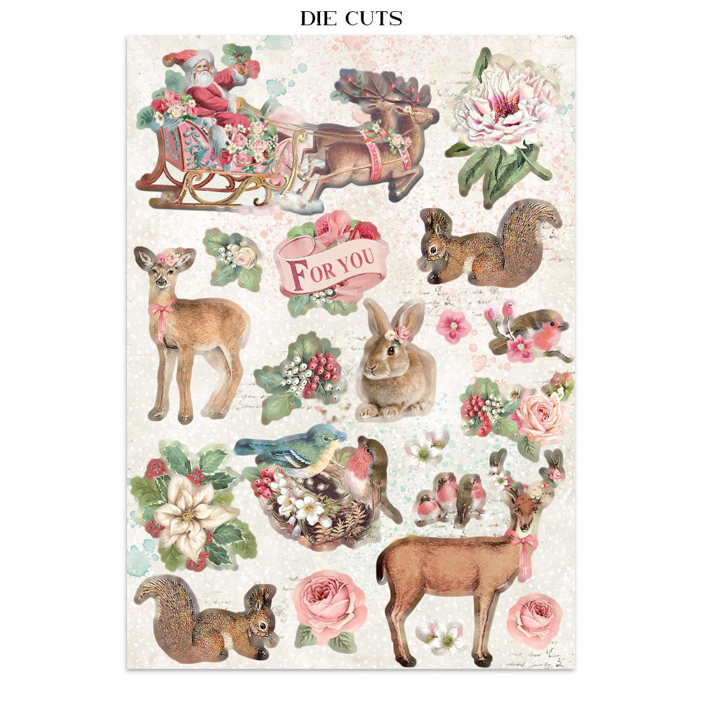 Stamperia Winter Magic Junk Journal Stickers, Backgrounds and Cut-Outs - SBJK25