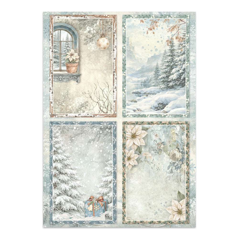 Stamperia White Christmas Junk Journal Stickers, Backgrounds and Cut-Outs by Cristina Radovan - SBJK28