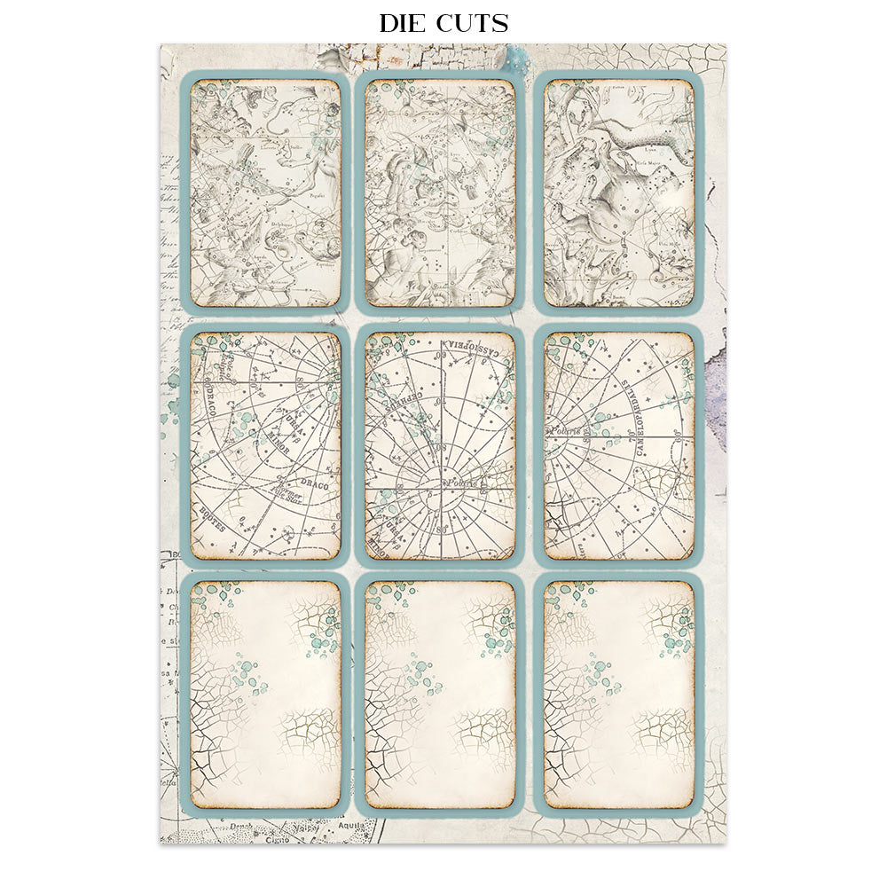 Stamperia Cosmos Junk Journal Stickers, Backgrounds, Cut-Outs by Cristina Radovan - SBJK29