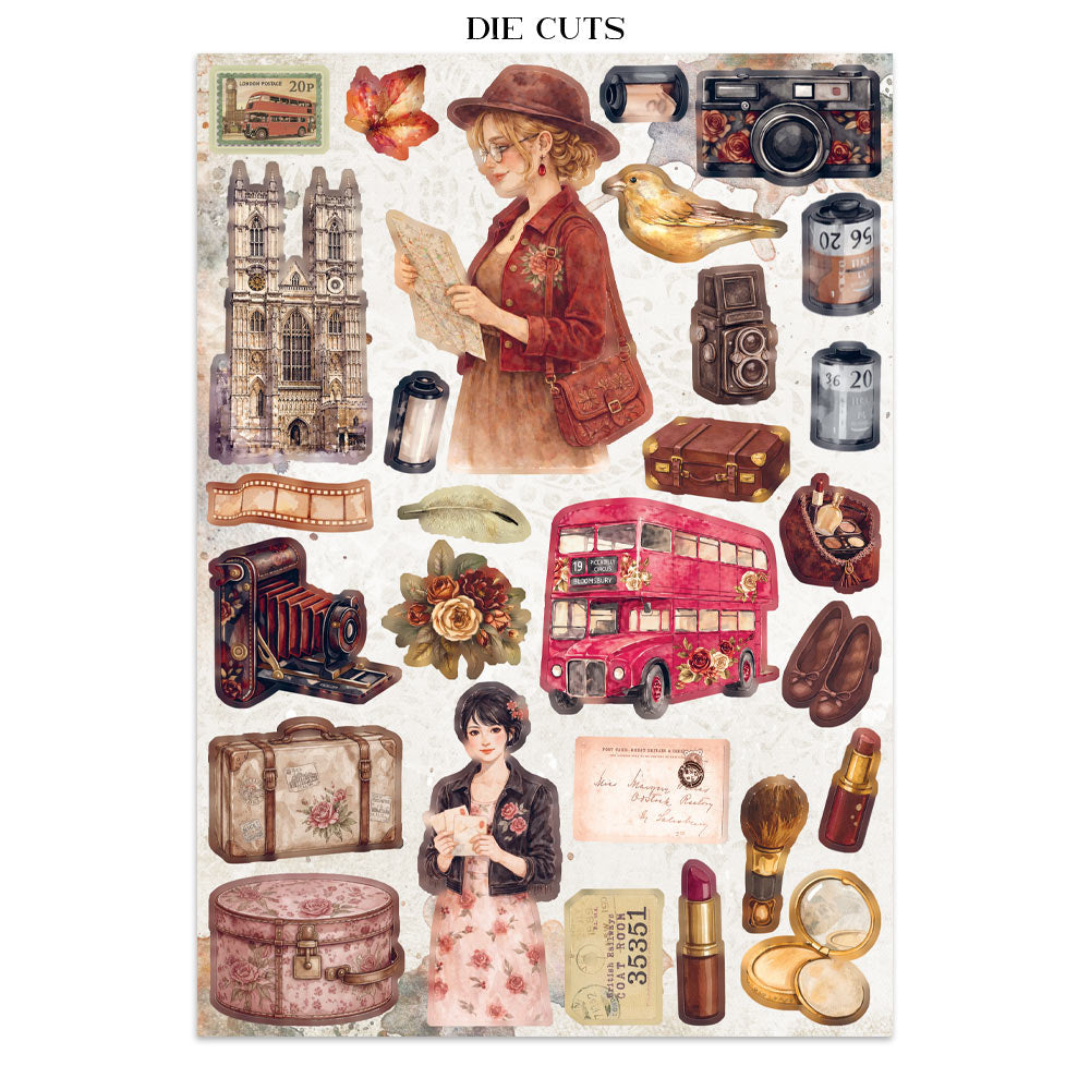 Stamperia Our Way Junk Journal Stickers, Backgrounds, Cut-Outs - SBJK30