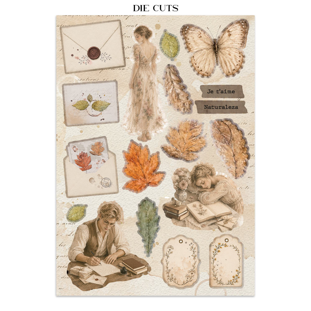 Stamperia Flowers and Poems Junk Journal Stickers, Backgrounds, Cut-Outs - SBJK31