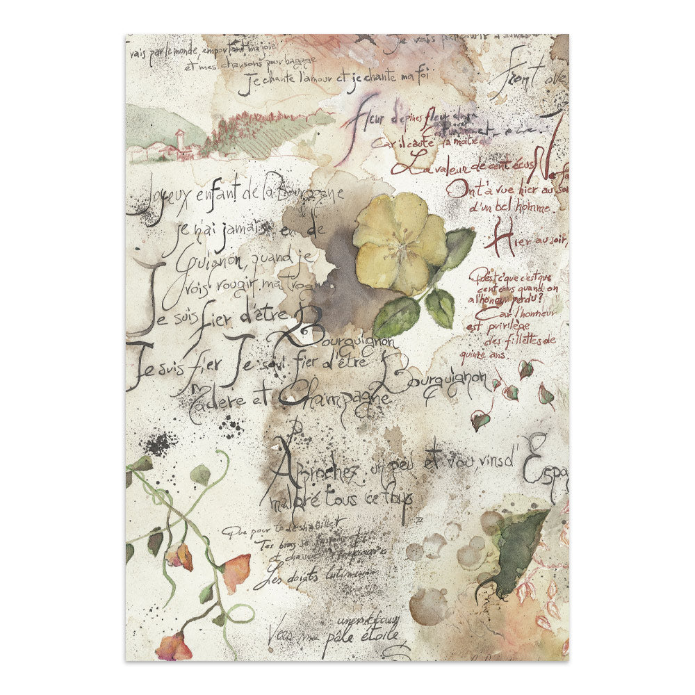 Stamperia Flowers and Poems Junk Journal Stickers, Backgrounds, Cut-Outs - SBJK31