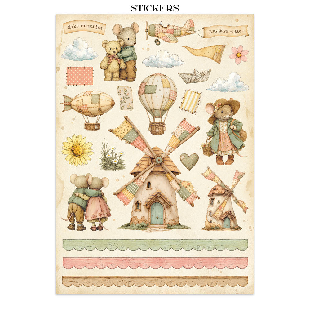 Stamperia Cozy Family Junk Journal Stickers, Backgrounds, Cut-Outs - SBJK32