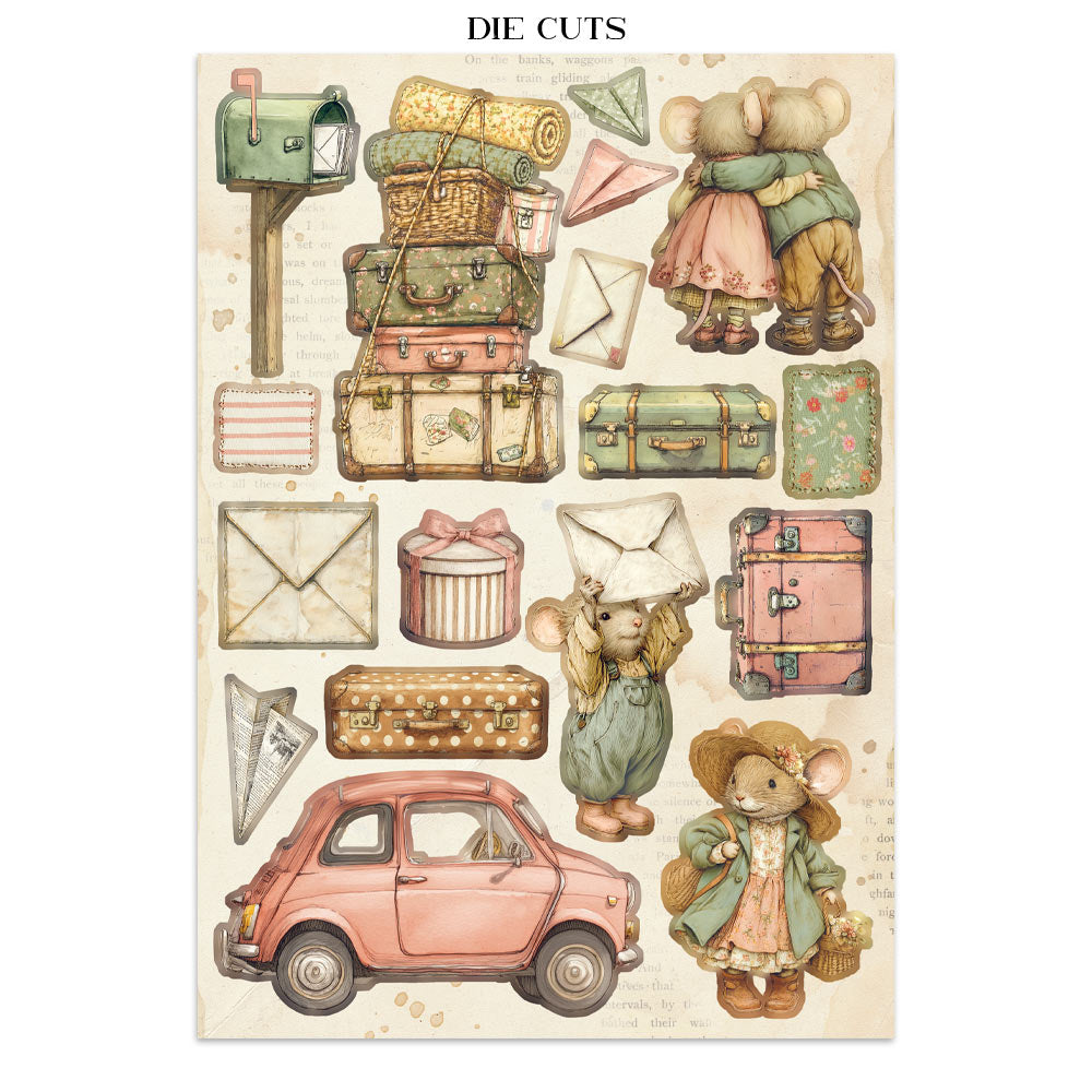 Stamperia Cozy Family Junk Journal Stickers, Backgrounds, Cut-Outs - SBJK32
