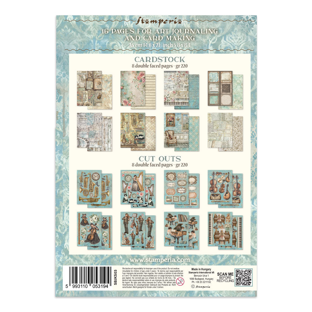 Stamperia Symphony Junk Journal A5 Focus Points by Sara Alcobendas (SBJKS03)