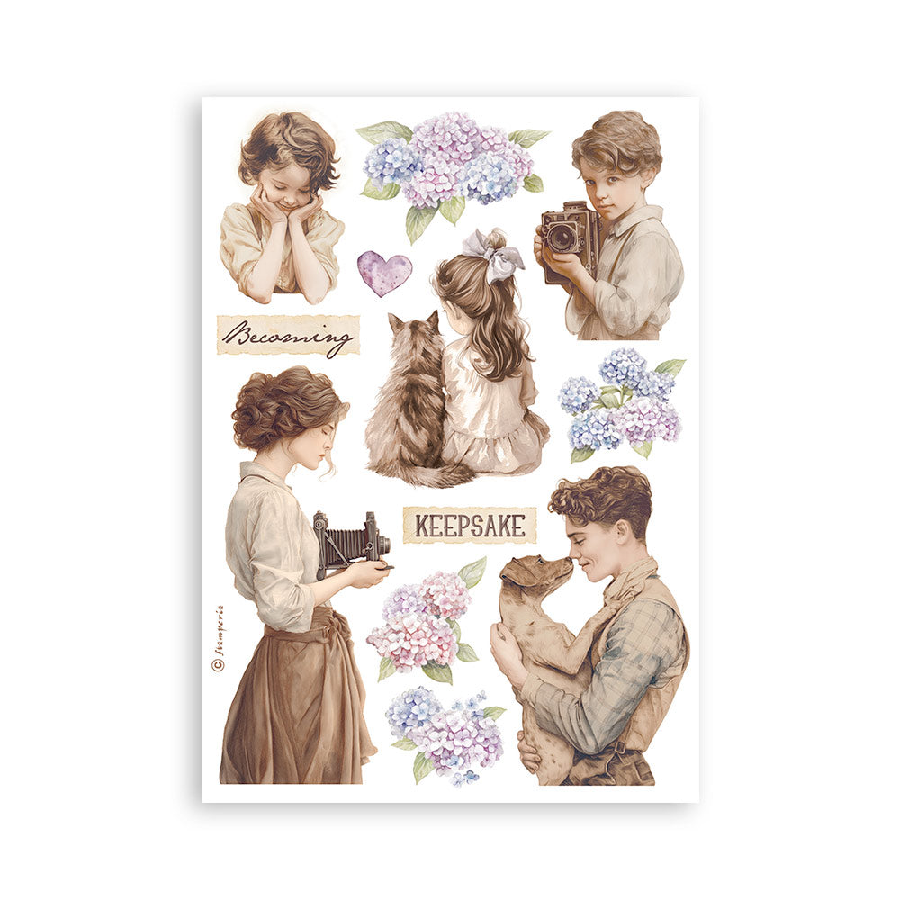 Stamperia Quiet Days A5 Washi Pad (8pcs) (SBW26)