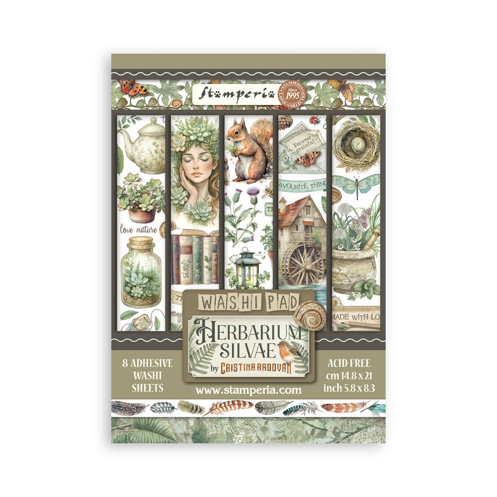 Stamperia Herbarium Silvae A5 Washi Pad (SBW27)