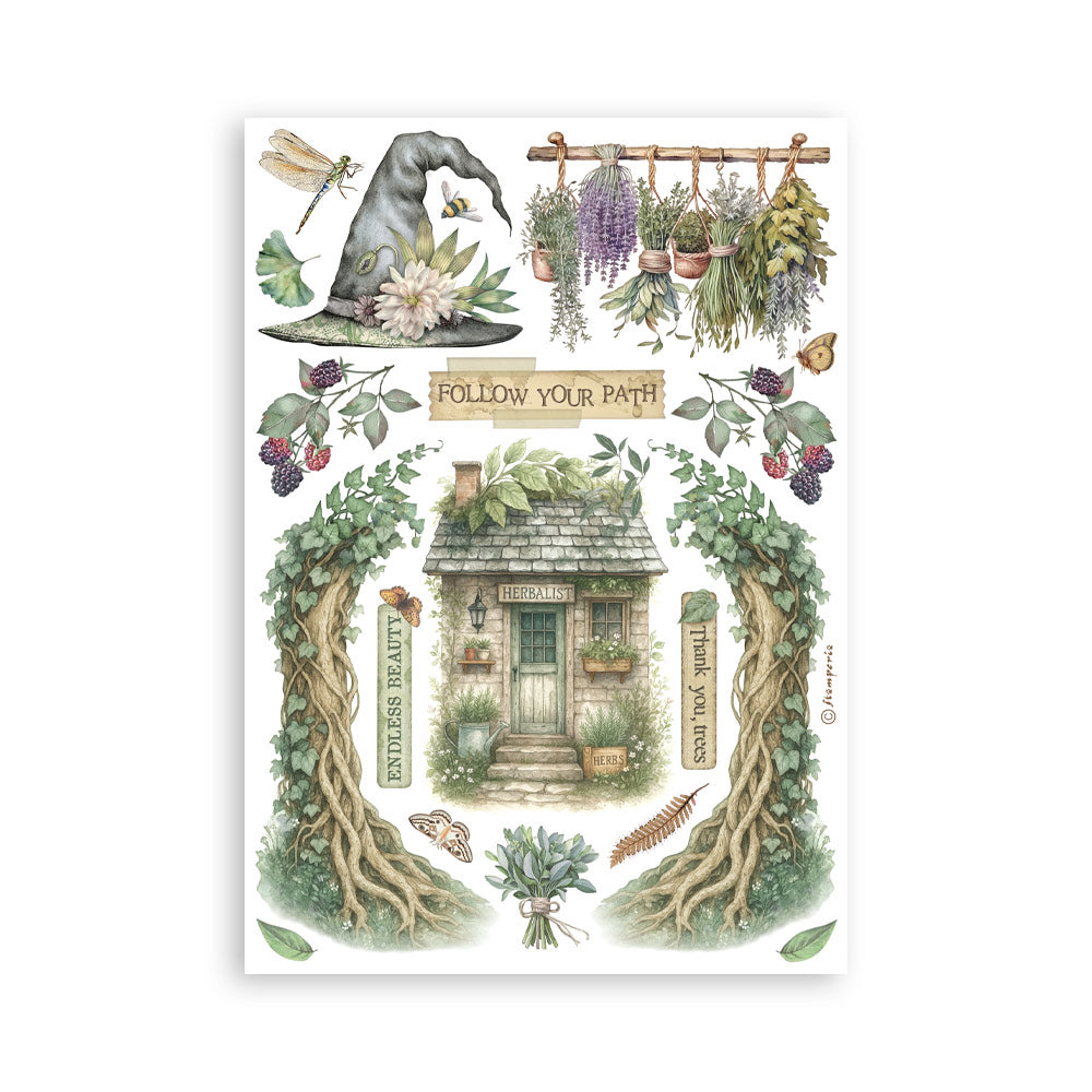 Stamperia Herbarium Silvae A5 Washi Pad (SBW27)