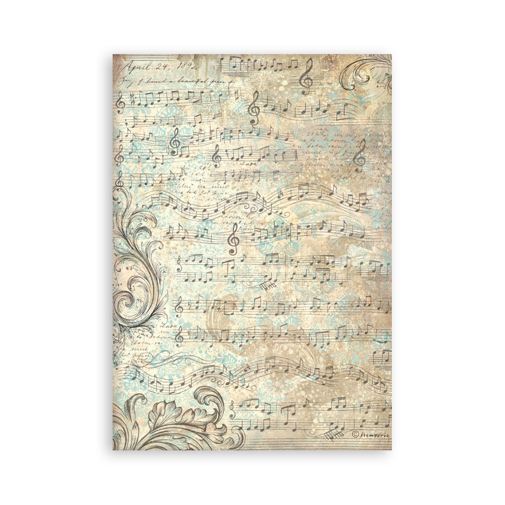 Stamperia Symphony A5 Washi Pad (8pcs) by Sara Alcobendas (SBW34)