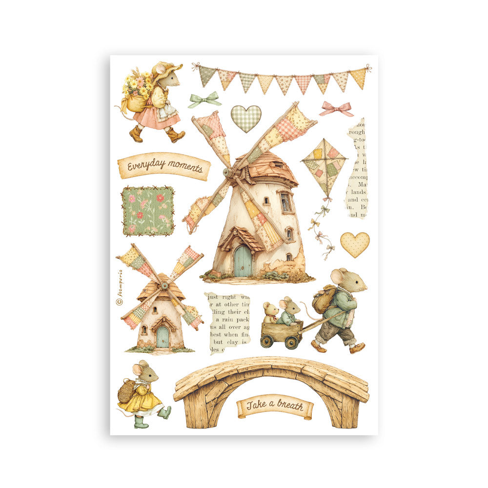 Stamperia Cozy Family A5 Washi Pad (8pcs) - SBW38