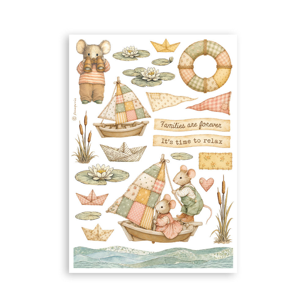 Stamperia Cozy Family A5 Washi Pad (8pcs) - SBW38