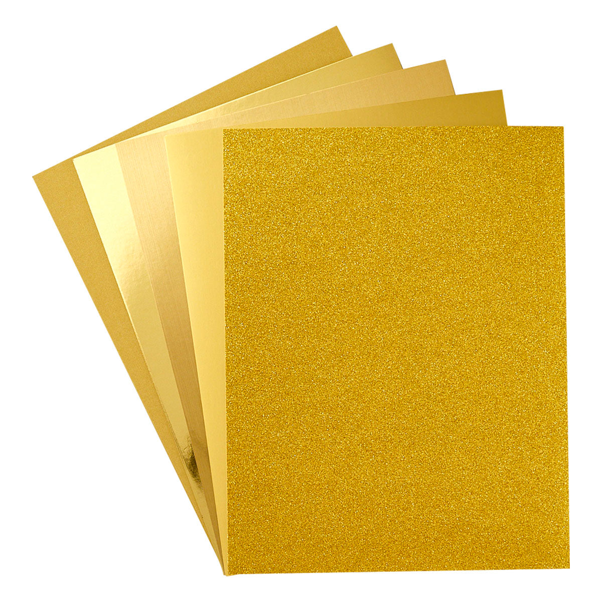 Spellbinders Gold Assortment Treasured Cardstock 8 1/2" x 11 -15 Pack