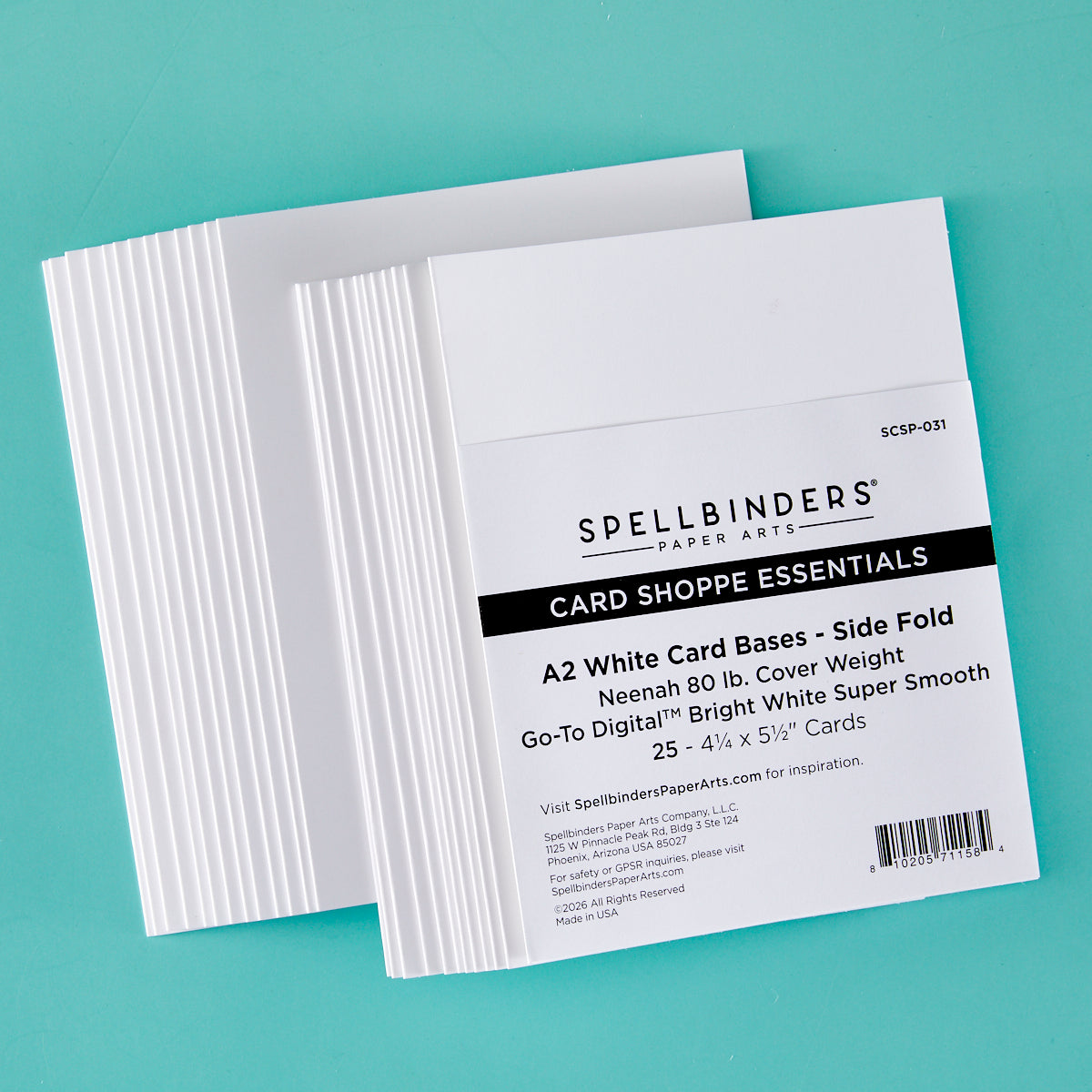 Spellbinders A2 Side Fold Card Bases - 25 pack