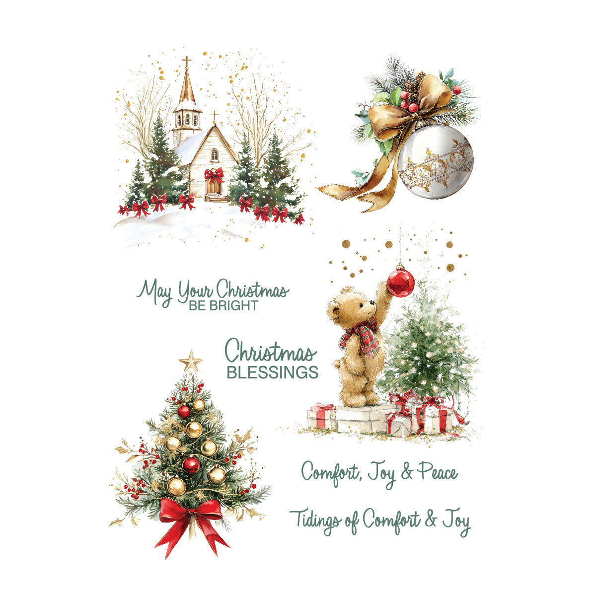 Spellbinders Joyful Season Rub-Ons