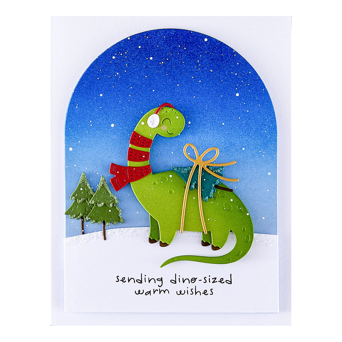 Spellbinders Independent Exclusive - Dino-Sized Holiday Clear Stamp & Die Set