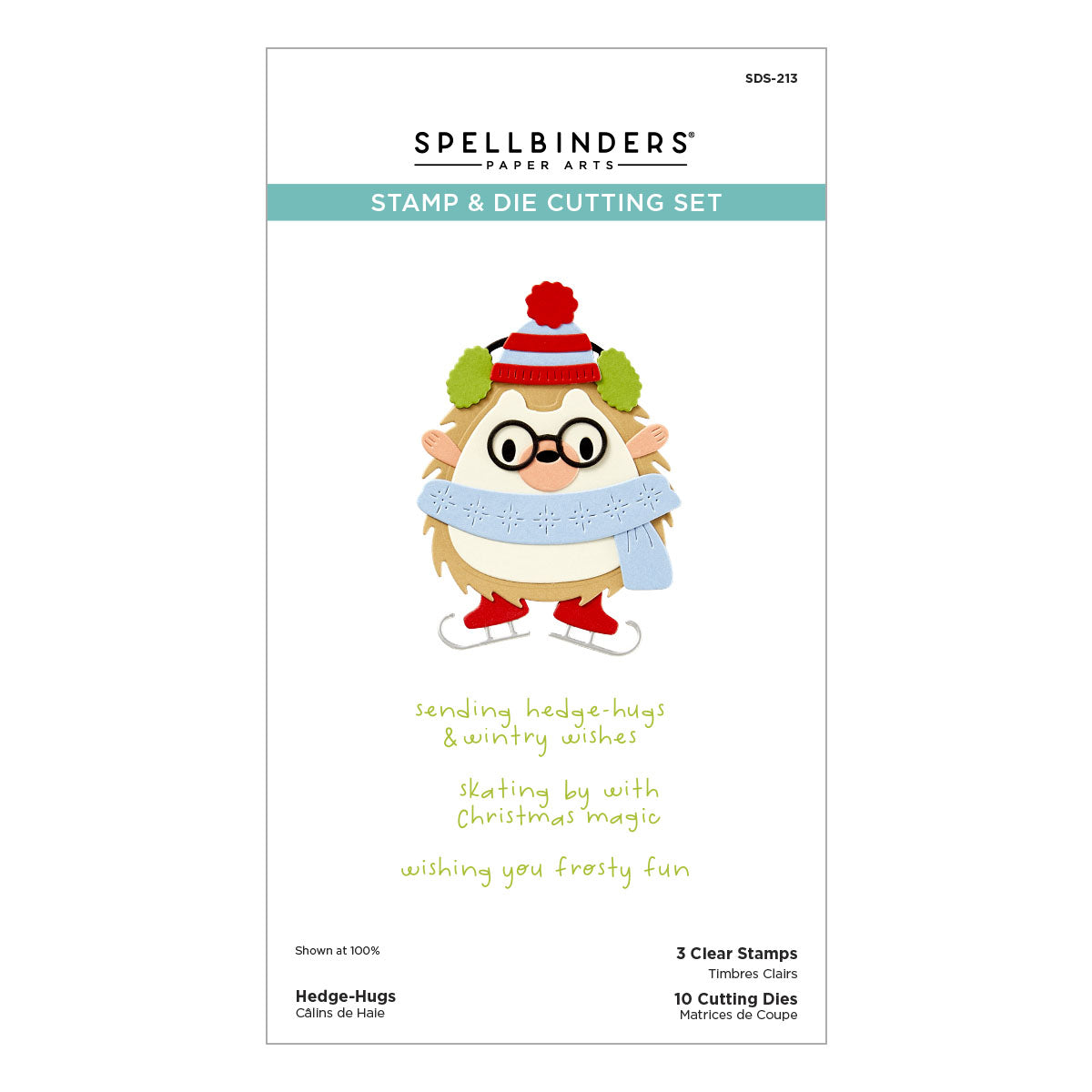 Spellbinders Hedge-Hugs Clear Stamp & Die Set from the Merry Mischief Collection