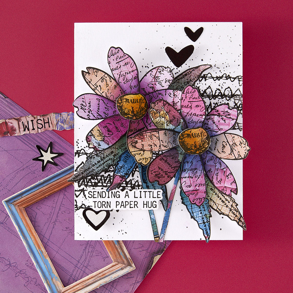 Spellbinders Sculpted Scripted Floral Clear Stamp & Die Set from the Beautifully Imperfect Collection