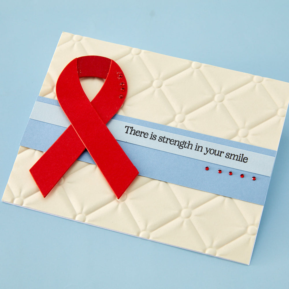 Spellbinders Awareness Ribbon and Sentiments Stamp & Die Set by Sheri Ballantyne