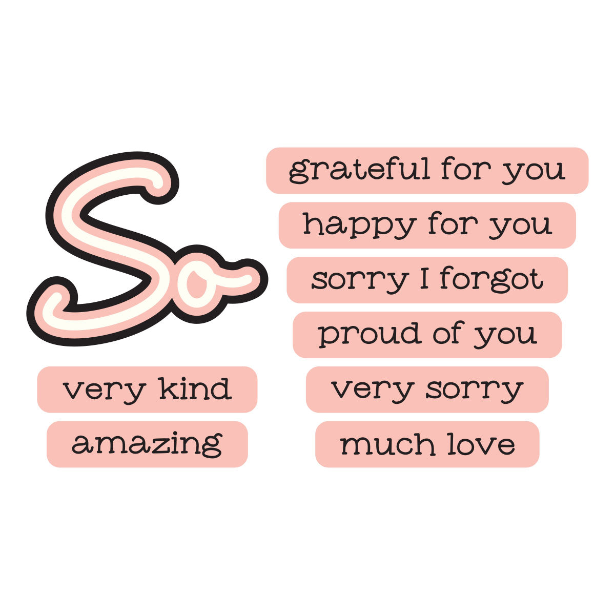 Spellbinders So Amazing Sentiments Clear Stamp & Die Set by Lisa Horton