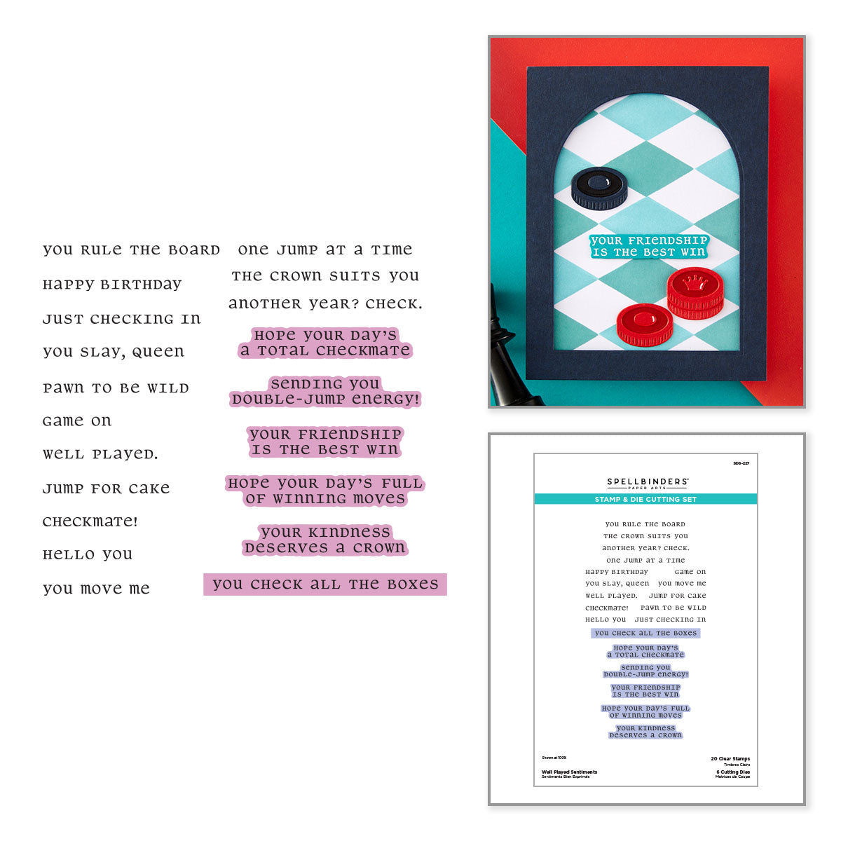 Spellbinders Checkmate I Want It All! Bundle