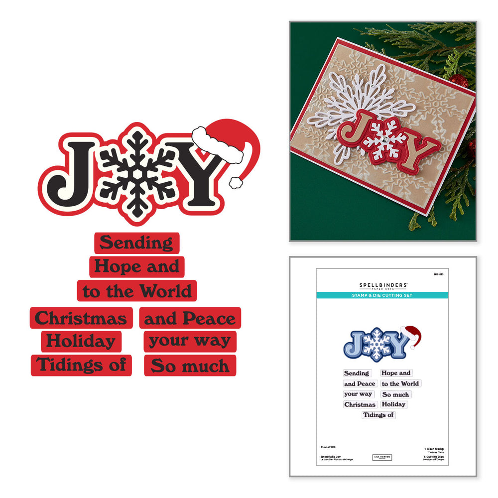 Spellbinders Snowflake Joy Stamp & Die Set by Lisa Horton