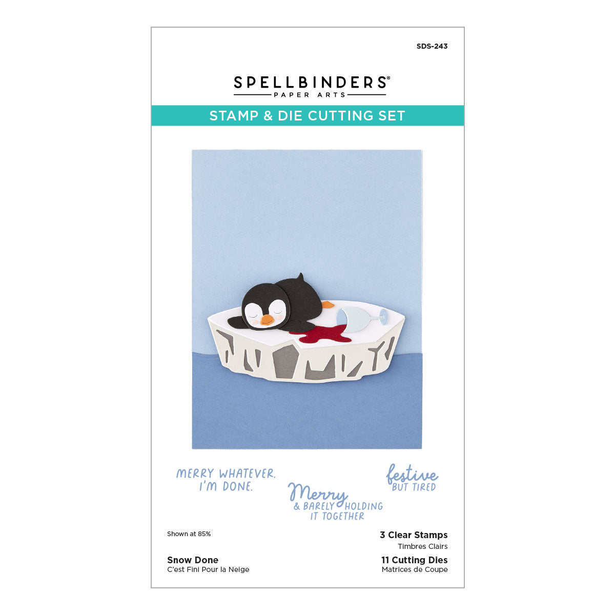 Spellbinders Snow Done Stamp & Die Set