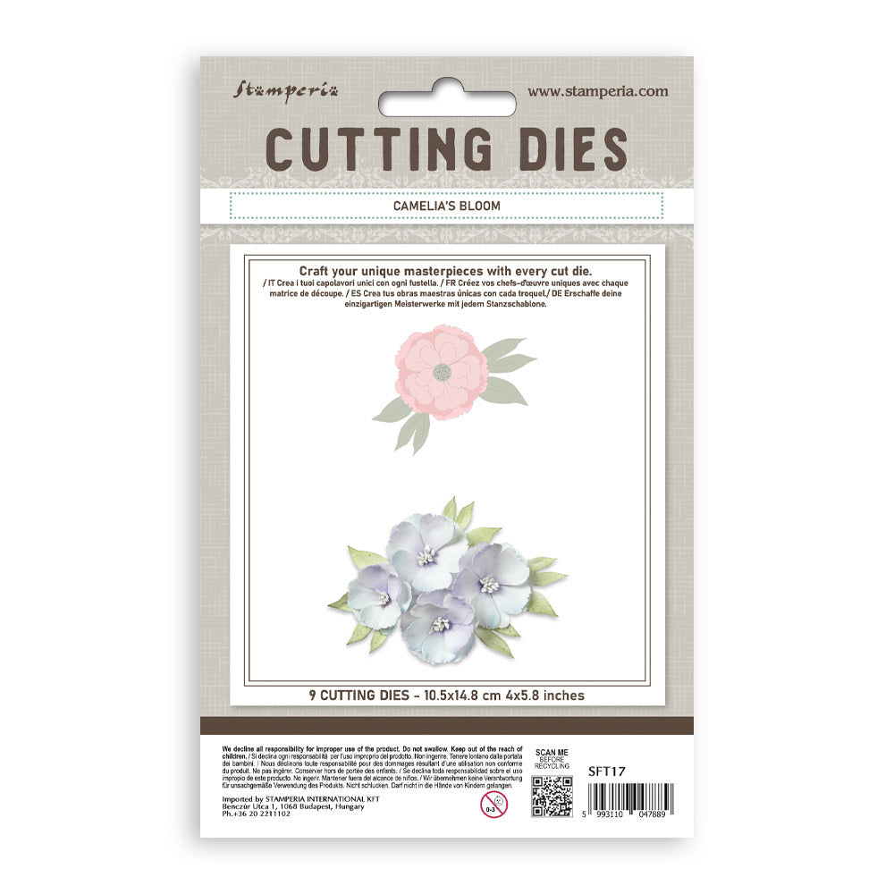 Stamperia Quiet Days A6 Cutting Dies Camelia's Bloom (SFT17)
