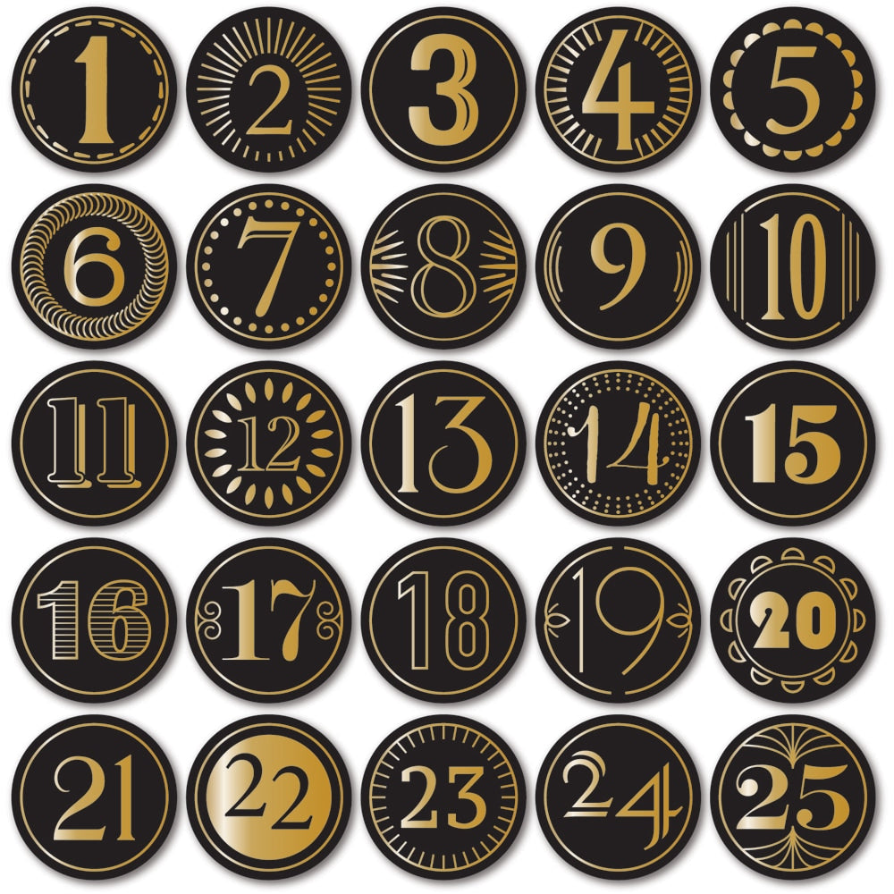 Memory Box ST020 Advent Foil Black Circle Tabs