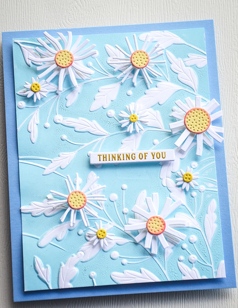 Memory Box ST030 Thinking of You Foil Greetings White Tabs