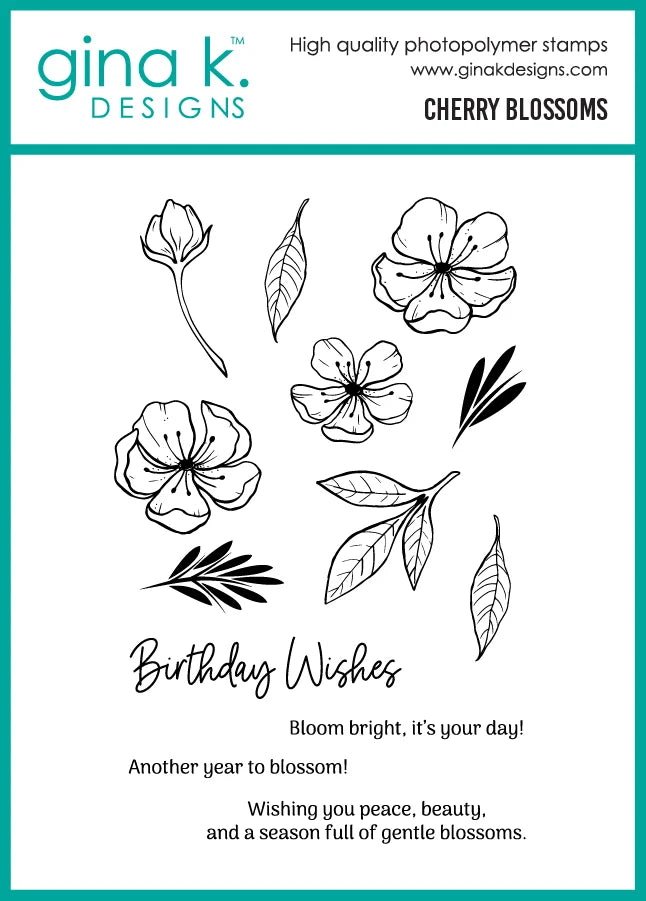 Gina K Designs Bundle - Cherry Blossoms Stamp & Die