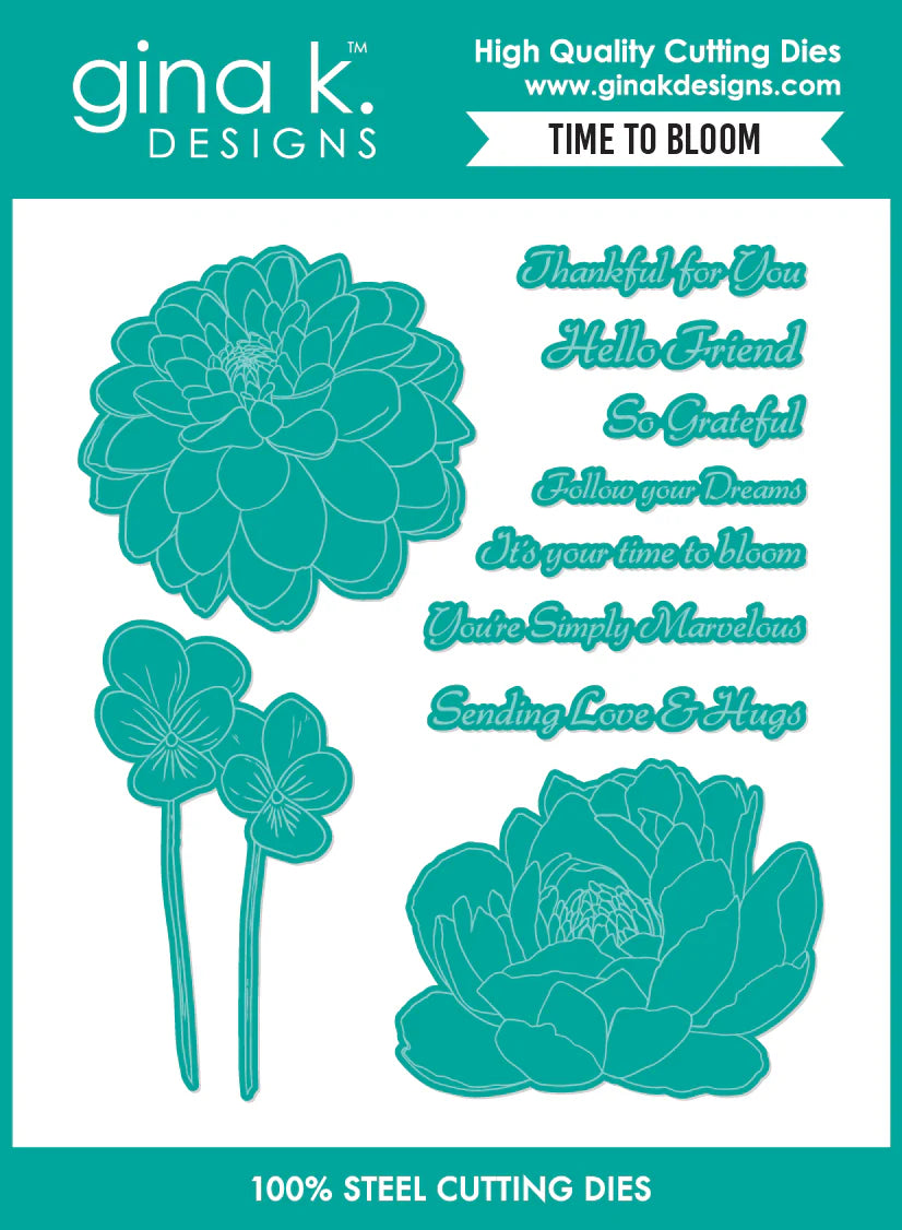Gina K Design Bundle - Time to Bloom (HS78) & Die Bundle