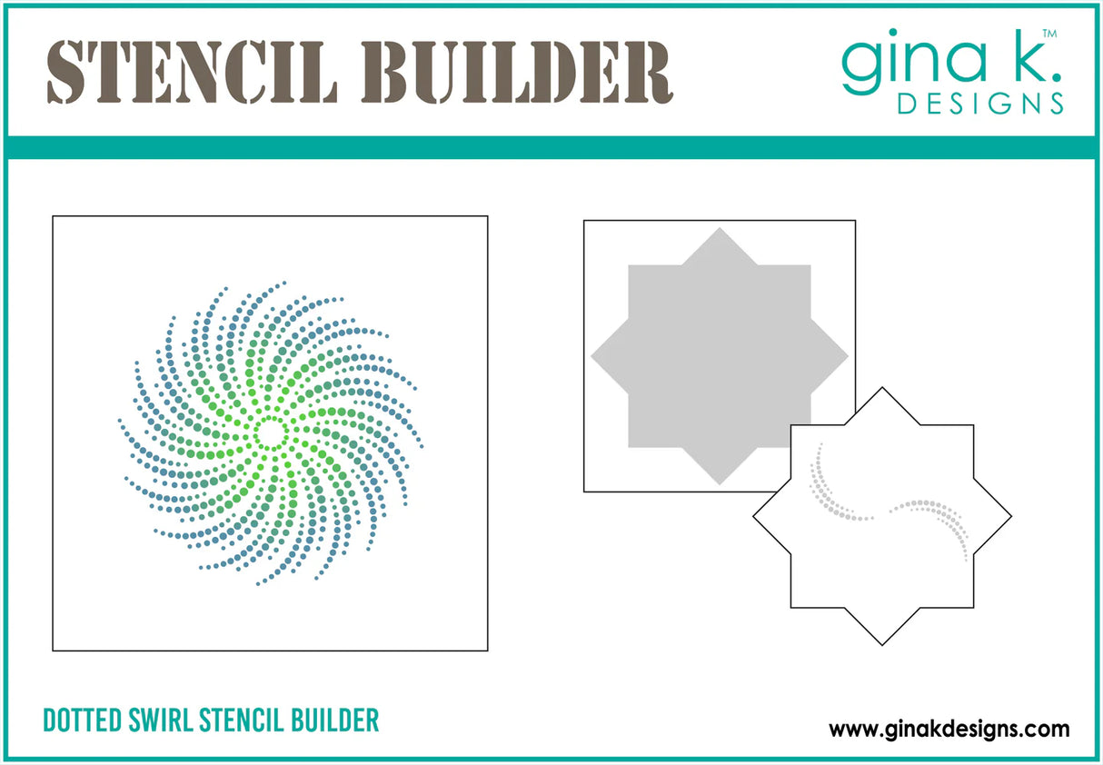 Gina K Designs STENCIL- Dotted Swirl Stencil Builder