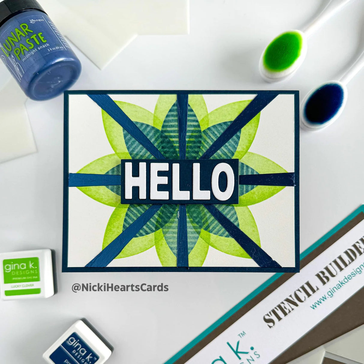 Gina K Designs STENCIL- Rays Stencil Builder