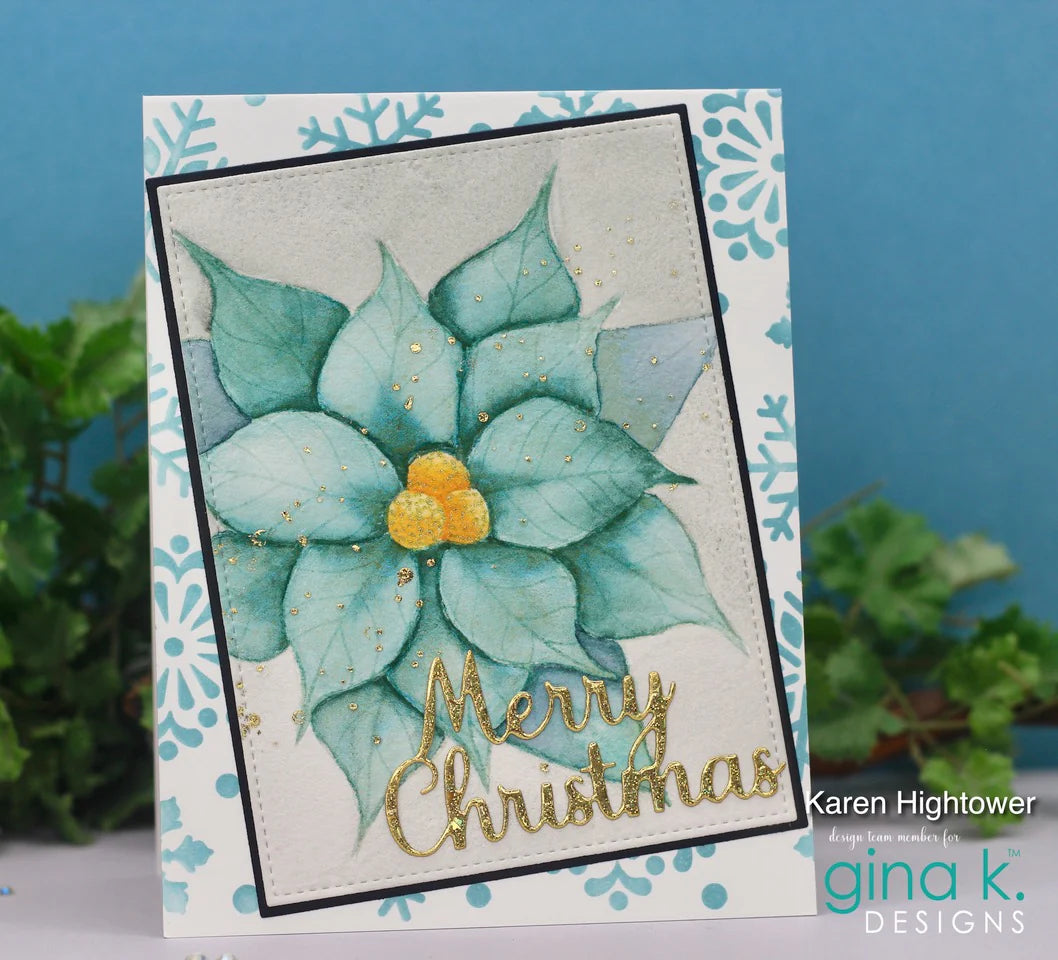 Gina K Designs STENCILS- Peaceful Poinsettia