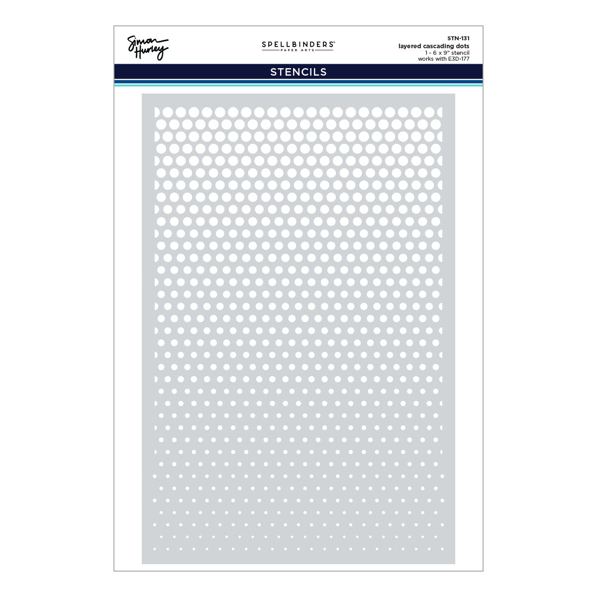 Spellbinders Layered Cascading Dots Stencil by Simon Hurley