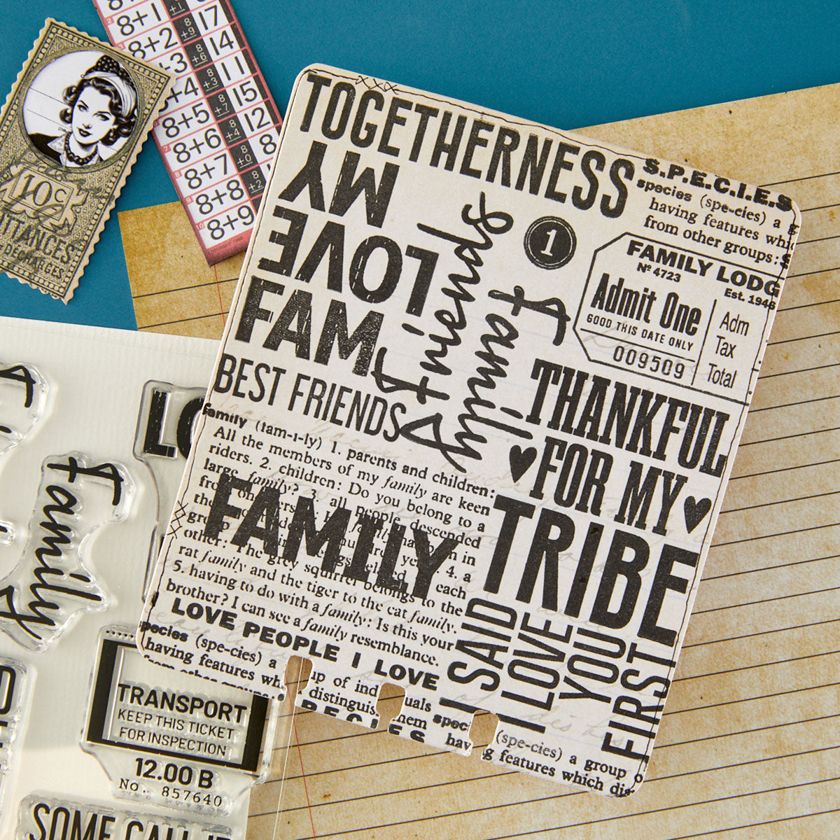 Spellbinders Family & Friends Clear Stamp Set by Esther Glas